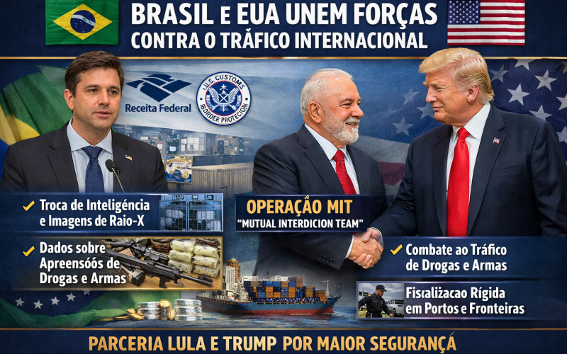 Brasil e Estados Unidos firmam parceria para combater tráfico internacional