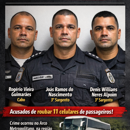 Policiais fardados são presos acusados de assaltar ônibus no Rio de Janeiro