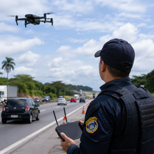 Drones da PRF já estão multando nas estradas da Bahia