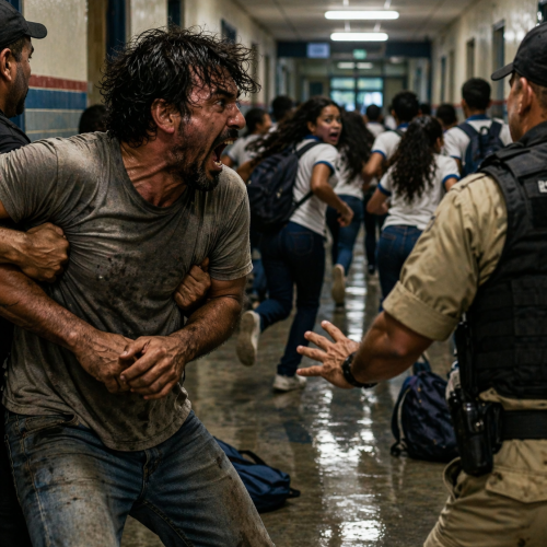 Homem surta e invade escola em Casa Nova