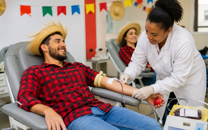 Hemoba reforça campanha para doação de sangue durante o São João