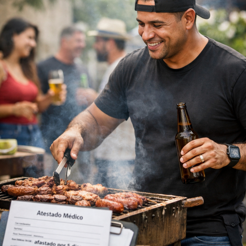 Vigilante apresenta atestado médico, posta foto em churrasco e tem demissão mantida pela Justiça