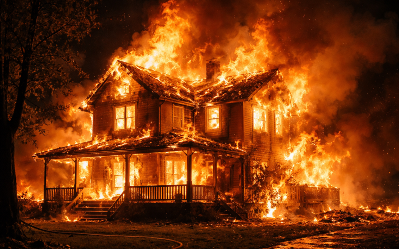 FOGO CRIMINOSO NA PÊRA Casa é incendiada em Senhor do Bonfim